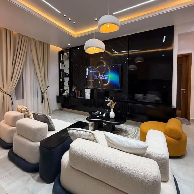 Completed modern interior finishing in a Lagos home